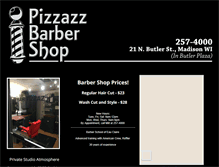 Tablet Screenshot of pizzazzbarbershop.com